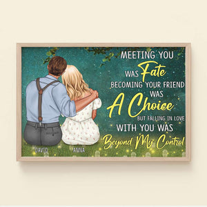 Meeting You Was Fate, Personalized Poster, Gifts For Couple - Poster & Canvas - GoDuckee