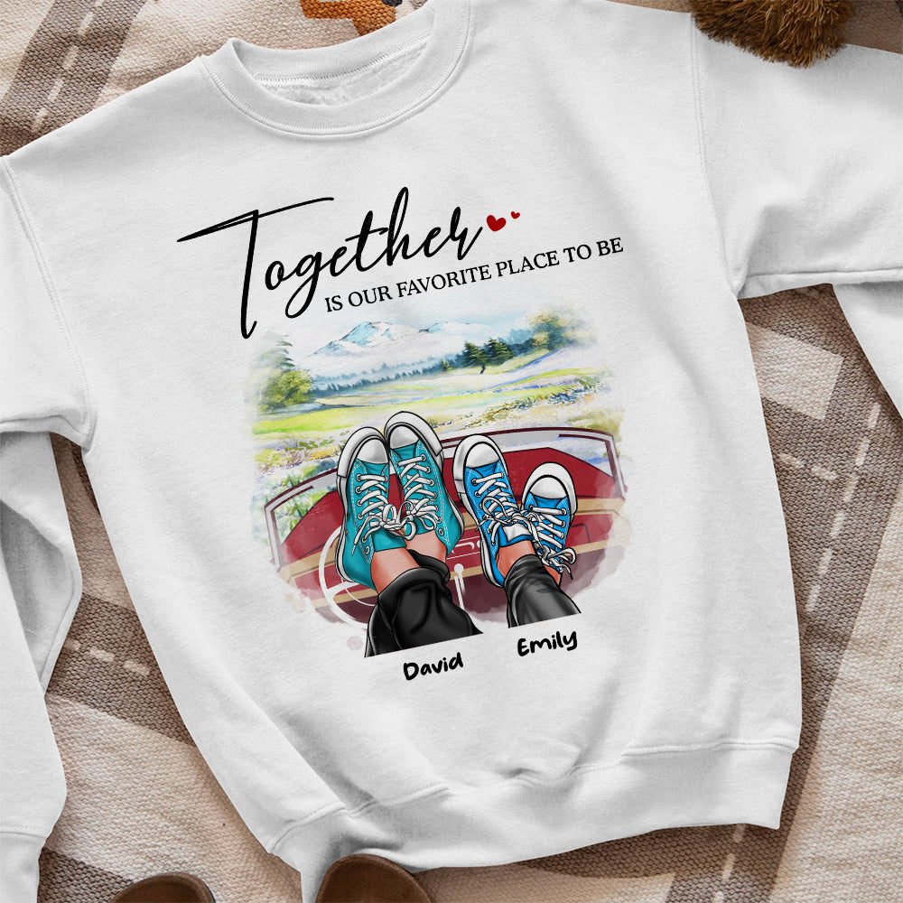 Couple Shoes And Driver Car 01QHHN071222 T-shirt Hoodie Sweatshirt - Shirts - GoDuckee