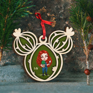 Cactus Garden Girl - Personalized Ornament - Ornament - GoDuckee
