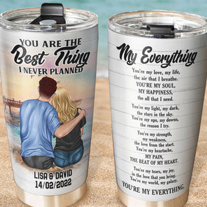 Personalized Couple Tumbler Cup - You Are The Best Thing I Never Planned - Tumbler Cup - GoDuckee