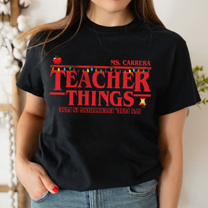 Personalized Christmas Teacher's Shirt, It's Fine Everything Is Fine - Shirts - GoDuckee