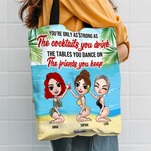 Beach Girl You Are Only As Strong As The Cocktails You Drink Personalized Tote Bag - Tote Bag - GoDuckee