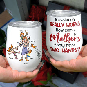 If Evolution Really Works, Gift For Mom, Personalized Mug, Mom And Kids Mug, Mother's Day Gift - Coffee Mug - GoDuckee