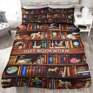 Bookworm - Personalized Quilt Bed Set - Gift For Book Lover BOOK2104 - Quilts & Comforters - GoDuckee