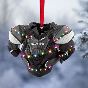 Hockey Shoulder Pads With Light Christmas - Personalized Christmas Ornament - Gift For Hockey Lovers - Ornament - GoDuckee