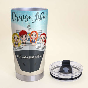 Personalized Cruising Friends Tumbler - Catch A Cruise Not Feelings - Tumbler Cup - GoDuckee
