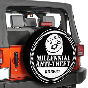 Millennial Anti-Theft Personalized Car Tire Cover - Tire Cover - GoDuckee