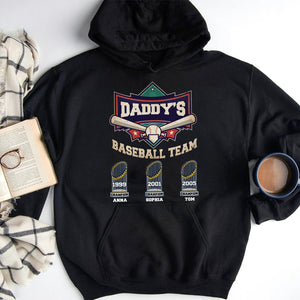 Daddy's Baseball Team Personalized Baseball Dad Shirts - Shirts - GoDuckee