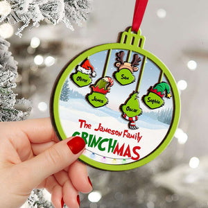 Christmas Family Greenmas Personalized 2 Layer Mixed Ornament - Ornament - GoDuckee