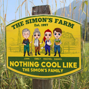 Farm Nothing Cool Like - Personalized Metal Sign - Metal Wall Art - GoDuckee