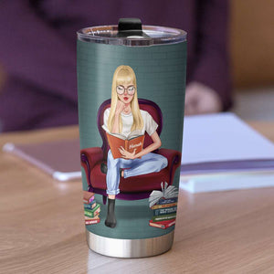 Agatha Christie And Then There Were None - Personalized Reading Girl Tumbler - Tumbler Cup - GoDuckee