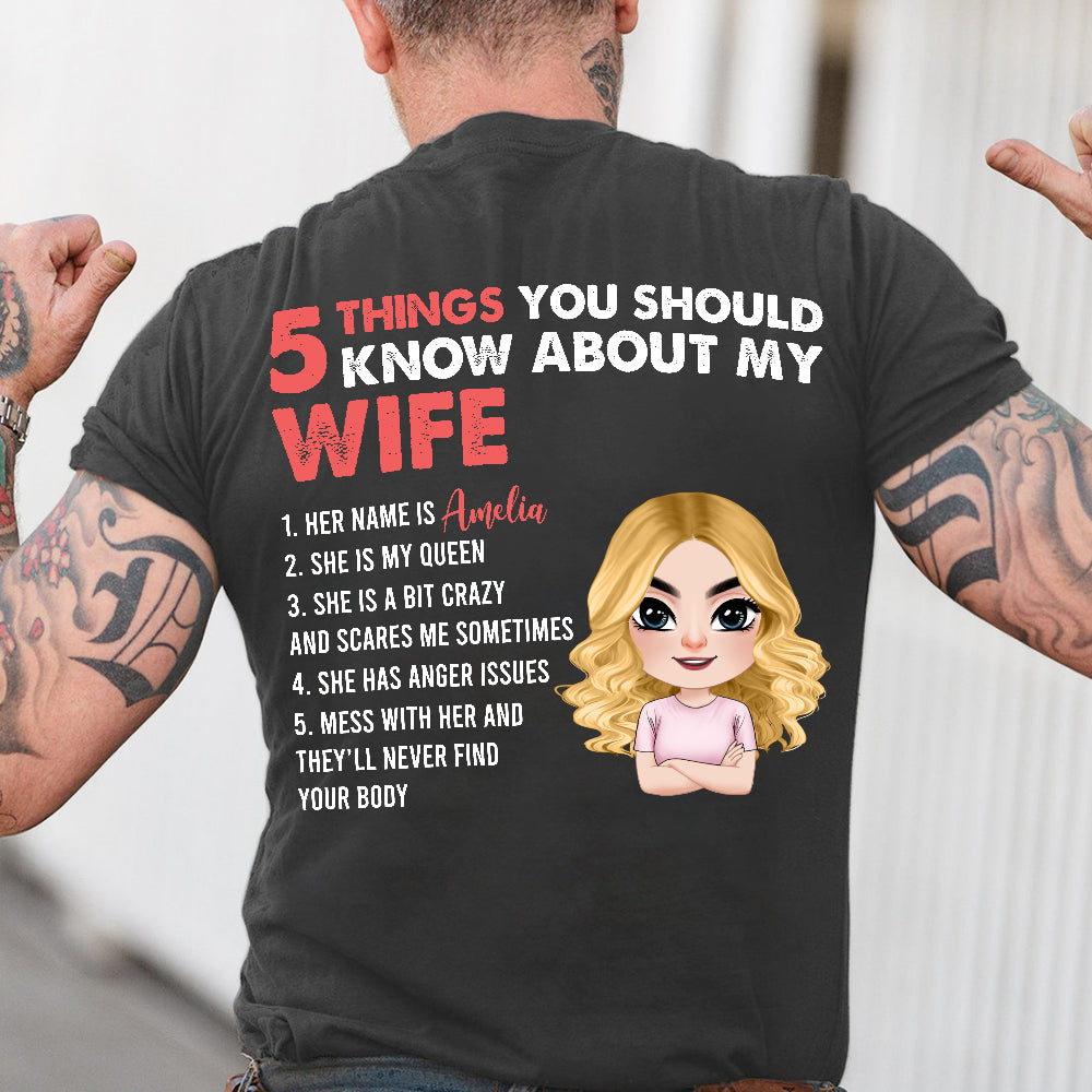 5 Things About My Wife, My Queen - Personalized Shirt For Husband - Shirts - GoDuckee