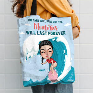 The Tans Will Fade But The Memories Will Last Forever Personalized Surfing Tote Bag - Tote Bag - GoDuckee
