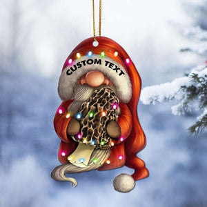 Gnome WIth Mushroom - Personalized Christmas Ornament - Ornament - GoDuckee