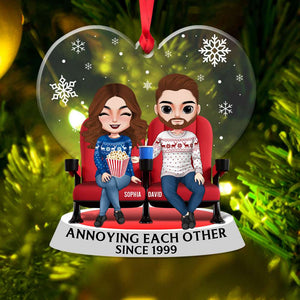 Annoying Each Other, Movie Couple Ornament, Personalized Acrylic Ornament, Anniversary Gift For Couple - Ornament - GoDuckee