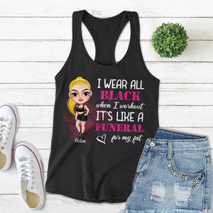 Gym I Wear All Black When I Workout - Personalized Tank Top - Shirts - GoDuckee