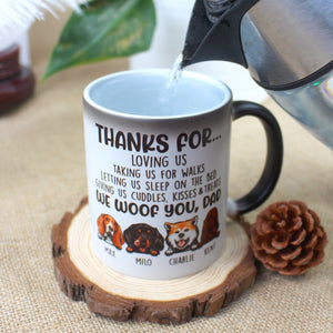 We Woof You Dad Personalized Dog Dad Magic Mug Gift For Dog Lovers - Magic Mug - GoDuckee