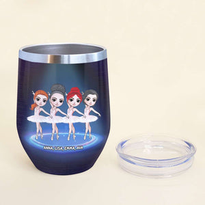 Personalized Ballet Besties Wine Tumbler - Ballet Dance Friends Make The Best Friends - Wine Tumbler - GoDuckee