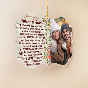 Couple Love You Forever and Always, Personalized Benelux Ornament - Ornament - GoDuckee
