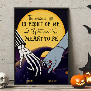 Personalized Halloween Couple Poster & Canvas, We're Meant To Be, Gift For Couples - Poster & Canvas - GoDuckee