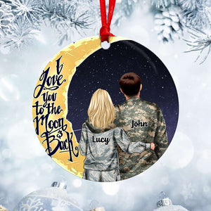 Veteran I Love You - Personalized Christmas Ornament - Gift for Couple - Couple Shoulder to Shoulder - Ornament - GoDuckee