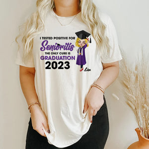 Custom 2023 Personalized Graduation Shirt - I Tested Positive For Seniorities - Shirts - GoDuckee