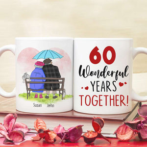 Anniversary Wonderful Years Together, Valentine Day Happy Forever Couple Married White Mug Gift For My Wife My Husband - Coffee Mug - GoDuckee