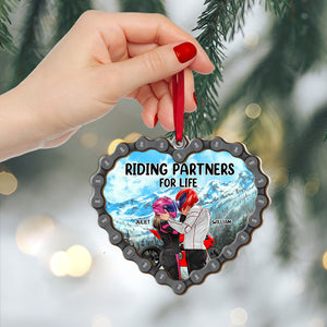 Riding Partners For Life Personalized Motorcycle Ornament, Christmas Gift - Ornament - GoDuckee