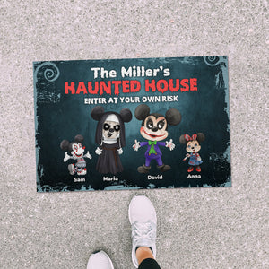 Enter At Your Own Risk Personalized Halloween Doormat - Doormat - GoDuckee