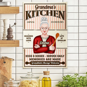 Personalized Cooking Grandma Poster - Grandma's Kitchen, Grandkids Always Welcome - Poster & Canvas - GoDuckee
