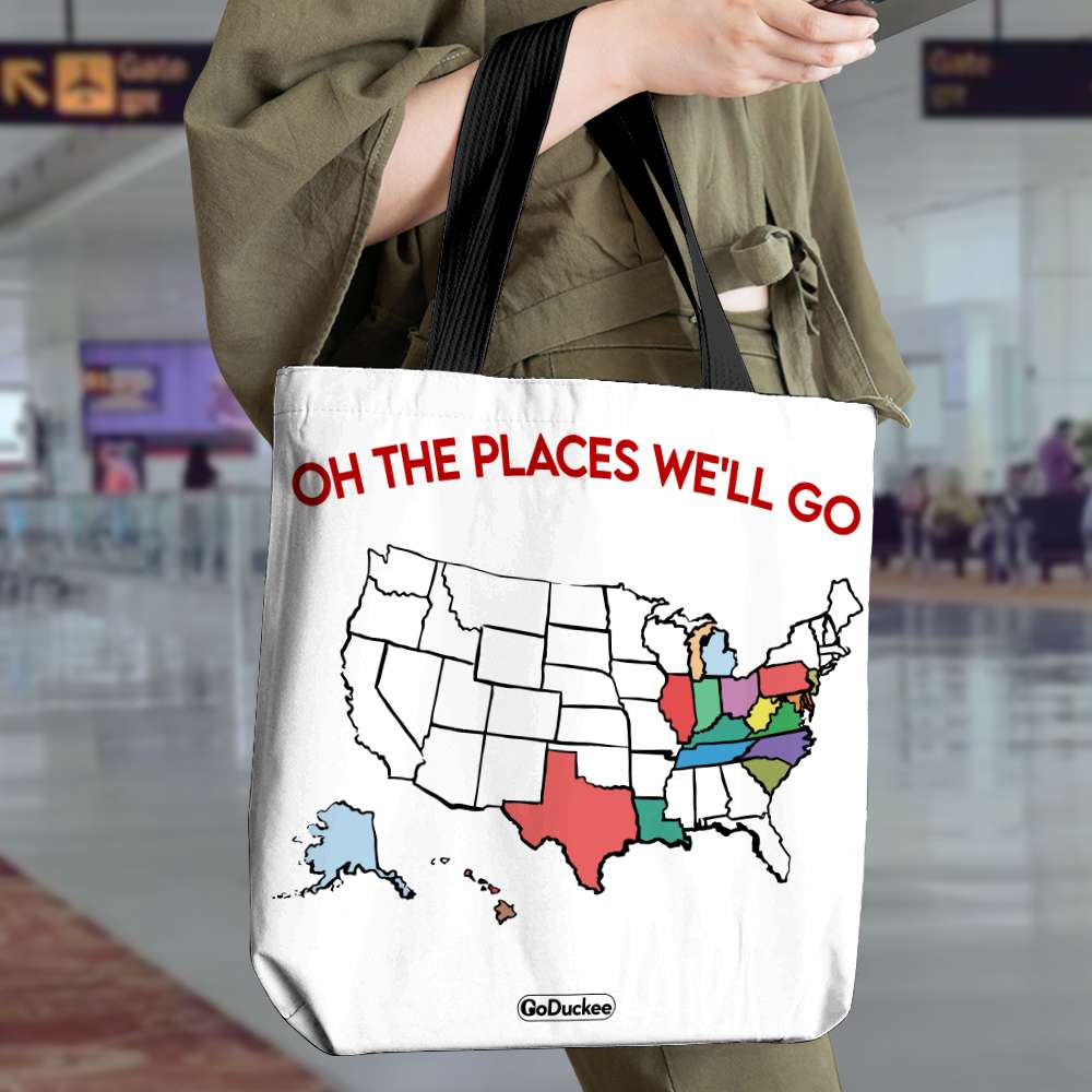 Traveling Oh The Place We'll Go Personalized Tote Bag - Tote Bag - GoDuckee