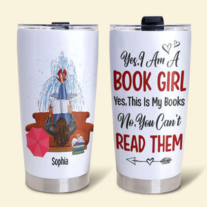 Yes, I Am A Book Girl Personalized Tumbler Cup, Gift For Book Lover - Tumbler Cup - GoDuckee