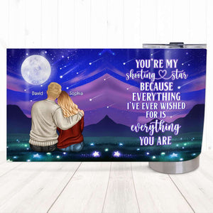 Couple You Are My Shooting Star Because Everything I've Ever Wished For, Personalized Tumbler - Tumbler Cup - GoDuckee