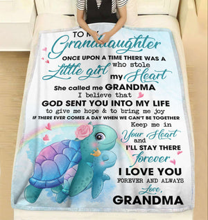 Once Upon A Time Grandma Granddaughter Personalized Blanket - Blanket - GoDuckee