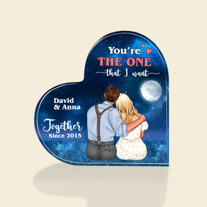 You're The One That I Want Personalized Couple Plaque, Gift For Couple - Decorative Plaques - GoDuckee