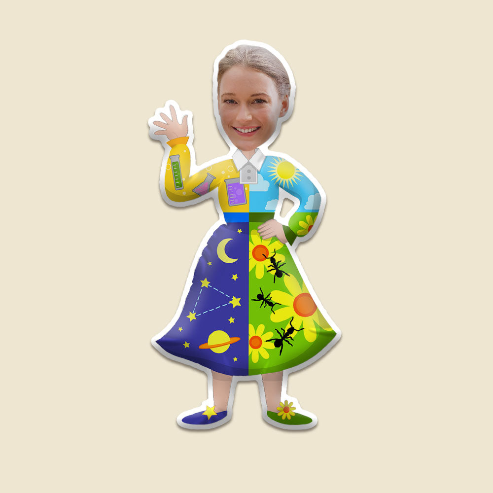 Teacher Miss Frizzle Custom Shape Pillow Gift For Teacher - Pillow - GoDuckee