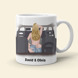 My Back Seat Is Always Ready To Take Your Heat Personalized Couple Mug, Gift For Couple - Coffee Mug - GoDuckee