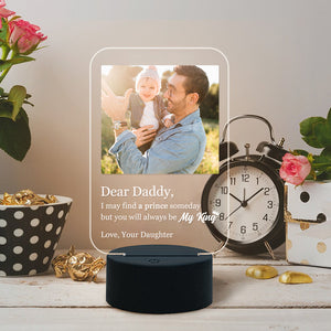 Dear Daddy - Personalized Led Night Light - Gift For Dad - Led Night Light - GoDuckee