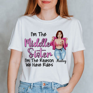 Personalized Sisters Matching Shirt, I'm The Reason We Have Rules, Funny Sister Gift - Shirts - GoDuckee