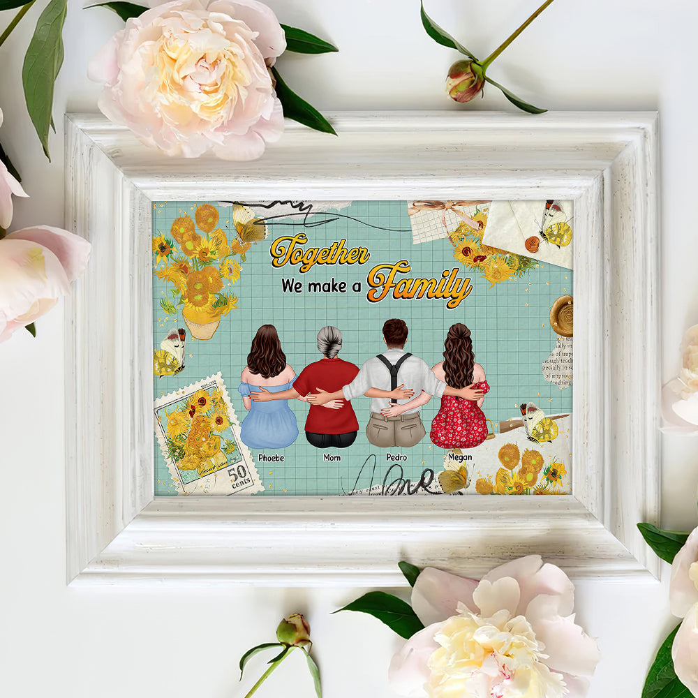 Together We Make A Family- Gift For Family- Personalized Canvas Print- Family Poster Canvas - Poster & Canvas - GoDuckee