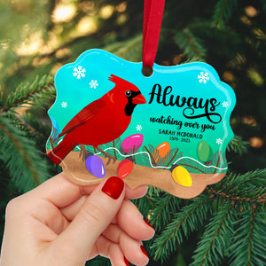 Always Watching Over You - Personalized Cardinal Benelux Ornament - Family Memorial Gift - Ornament - GoDuckee