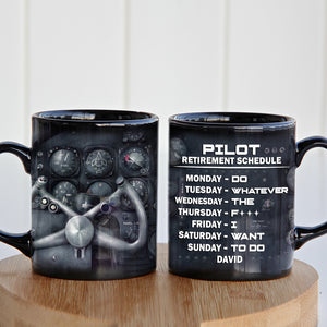 Pilot Retirement Schedule Personalized Retired Pilot Mug Gift For Pilot - Coffee Mug - GoDuckee