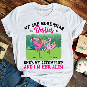 Personalized Gifts For Besties, We Are More Than Besties Flamingo, Custom Camping Shirts - Shirts - GoDuckee