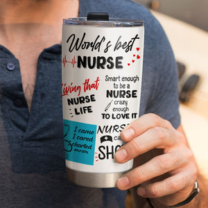 Personalized Nurse Tumbler Cup - World's Best Nurse, Nurselife Fol9-Vd2 - Tumbler Cup - GoDuckee