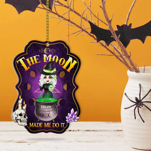Witch Making Potion, The Moon Made Me Do It, Personalized Witch Christmas Ornament - Ornament - GoDuckee