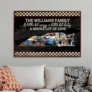 Dirt Track Racing - Custom Car Photo Poster - A Little Bit Crazy A Little Bit Dirty A Whole Lot Of Love - Poster & Canvas - GoDuckee
