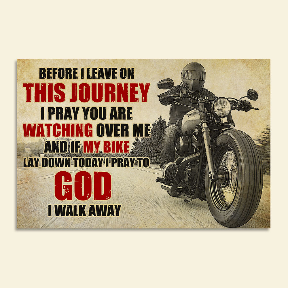 Vintage Motorcycle Poster - If My Bike Lay Down Today - Poster & Canvas - GoDuckee