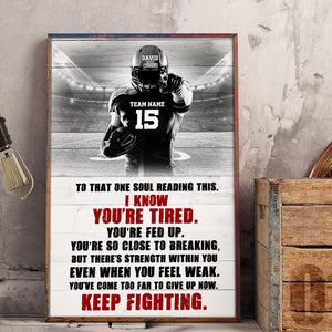 Personalized Football Poster - Keep Fighting - Poster & Canvas - GoDuckee