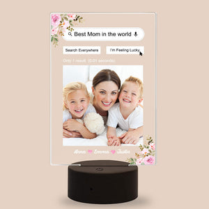 Best Mom In The World - Personalized Led Night Light - Gift For Mom - Led Night Light - GoDuckee