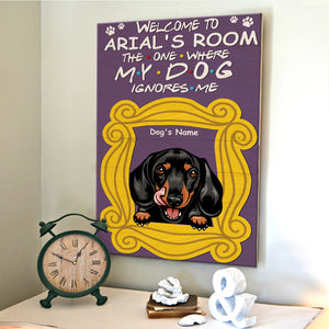 Personalized Dog Lover Poster, The One Where My Dog Ignores Me - Friends Mirror Frame - Custom Dog Breeds - Poster & Canvas - GoDuckee